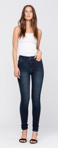 Pants - Judy Blue Skinny Jeans, Super Dark, Also Plus Size