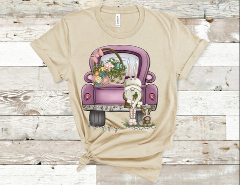 T-shirts - Happy Easter Gnome, Cream, Also Plus size