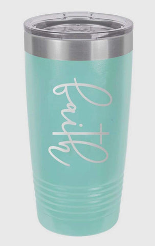 Accessories/Gifts - Faith Teal 20oz Insulated Tumbler Cup