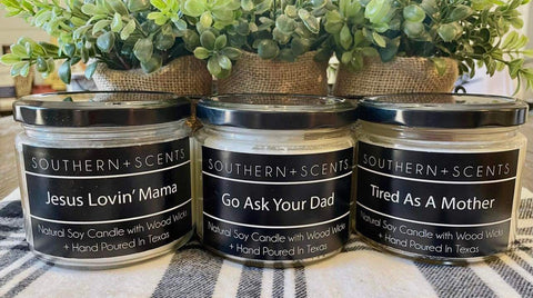 Accessories/Gifts - Soy Based Wood Wick Candles, Mom Edition Scents