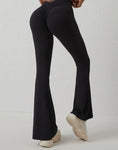 Pants - Black Yoga High Waist Hip Lifting Tights Wide Leg Fitness Pants