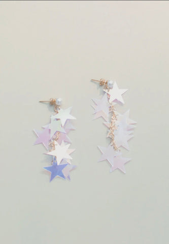 Jewelry - Pearl Iridescent Star Earrings