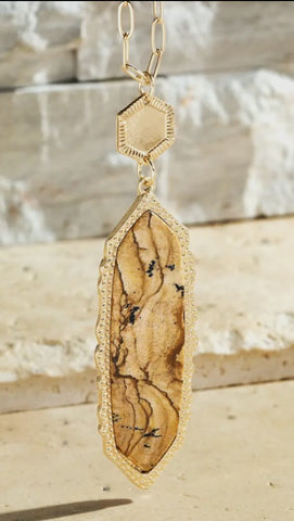 Jewelry - Natural Stone Pendant Necklace