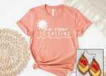 T-shirt - Pre-order, The Beach Is Calling, Sunset, Other options River, Pool and Lake, Also Plus Size