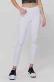 Pants- Cello Mid Rise Pull On Crop Skinny, White