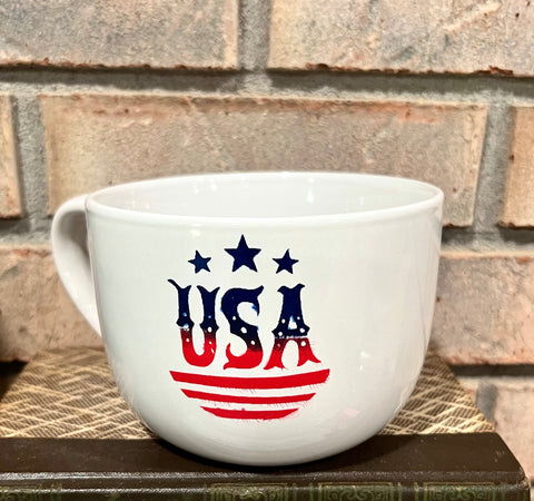 DIY Home Decor - American “USA Adventure Begins” Big Mouth Oversized Cup