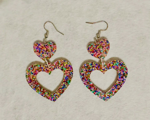Jewelry - Heart Dangles Valentine Earrings