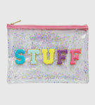 Accessories/Gifts - Varsity Cosmetic Confetti Glitter Stuff Clear Bag Chenille
