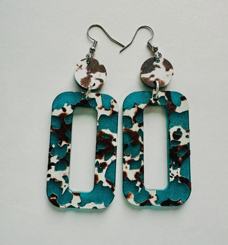 Jewelry - Cow & Turquoise Hoops