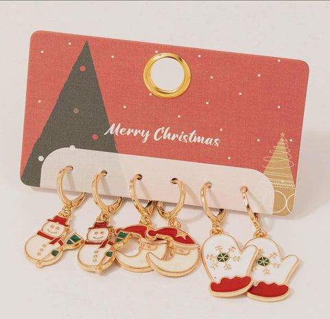 Jewelry - Assorted Charms Christmas Earrings Set