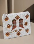 Accessories/Gifts - Western Boots Seed Bead  Pouch. 2 Color Options