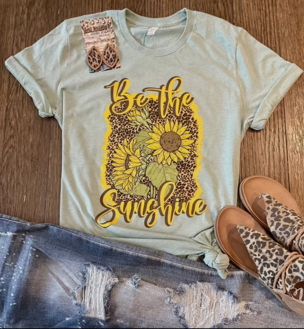 T-shirt - Pre-order, Be The Sunshine, Dusty Blue, Also Plus Size