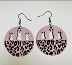 Jewelry - Pink Leopard Bunny Earrings
