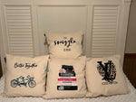 DIY Home Decor - Canvas Decorative Pillows, Snuggle/Better Together/Book Stack/LV Dupe