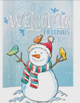 Accessories/Gifts - Large Welcome Friends Snowman Flag