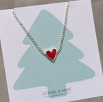 Jewelry - Red Enamel Heart Necklace