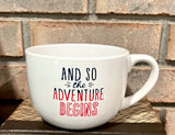 DIY Home Decor - American “USA Adventure Begins” Big Mouth Oversized Cup