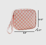 Accessories\Gifts - Checkered Cosmetic Makeup Travel Case, 2 Color Options