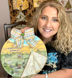 DIY Home Decor - “Live Without Fear” Camping themed Wall Art, 12” Round