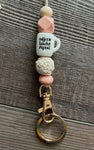 Accessories/Gift - Coffee Teach Repeat Silicone  Lanyard