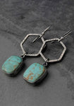 Jewelry - Vintage Turquoise Geometric Drop Earrings