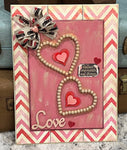 DIY Home Decor - “Love” Beaded Heart Wall Art