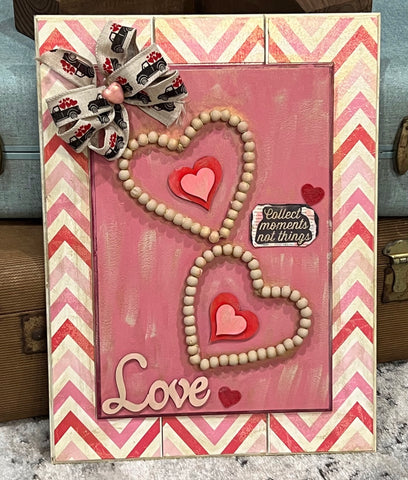 DIY Home Decor - “Love” Beaded Heart Wall Art