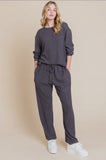 Accessories/Gifts - Rib. Hacci Brush Casual Loungewear Set, Oat, Also Plus Size