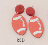Jewelry - Game Day Glitter Acrylic Football Season Earrings