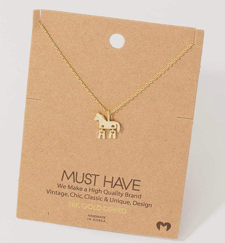 Jewelry - Dainty Horse Pendant Necklace