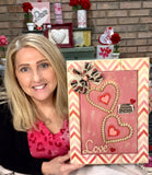 DIY Home Decor - “Love” Beaded Heart Wall Art