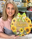 DIY Home Decor - Gnome “Home” Door Hanger/Wall Art, 14” Round