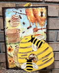 DIY Home Decor - Bee Hive 3D Wood Wall Art, 10X12”