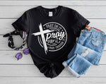 T-shirts - Pre-order, Pray On It Circle, Black, Also in Plus