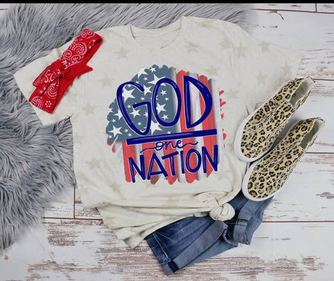 T-shirts - Pre-orders, Heather Cream stars, Nation Under God, Natural, Also in Plus