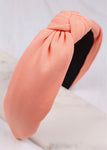 Gifts/Accessories - Textured Fabric, Knot Headband, Peach