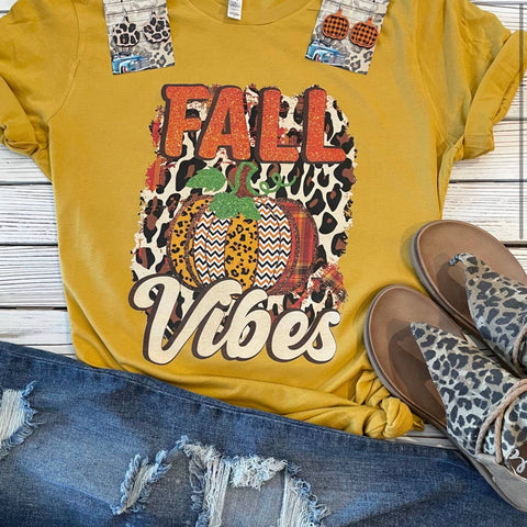 T-shirt - Fall Vibes, Mustard