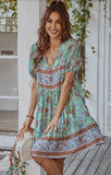 Dresses - Summer Leisure Holiday Style Small Fresh Dress, Blue