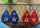 Jewelry - Glitter Stars, Red or Blue
