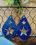 Jewelry - Glitter Stars, Red or Blue
