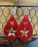 Jewelry - Glitter Stars, Red or Blue