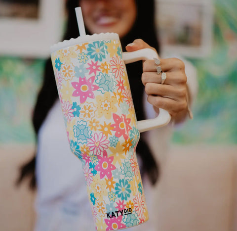 Accessories/Gifts - Spring Flowers Stainless Steel Tumbler