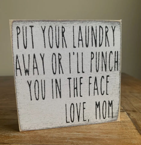 Accessories/Gifts - Do Your Laundry Wooden Block Sign