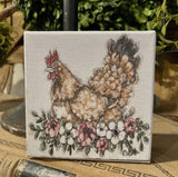 Accessories/Gifts - Chicken Art Print, Boho Farmhouse Home Decor, Kitchen Art