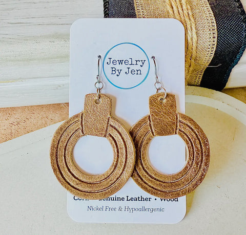 Jewelry - Embossed Ring Earrings: Vintage Cowboy
