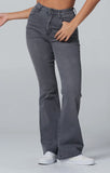 Pants - High Waist Boot Cut Flare Extreme Stretch Gray Jeans, Also Plus Size