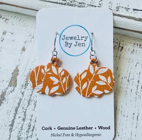 Jewelry - Small Pumpkin Earrings: Orange Willow