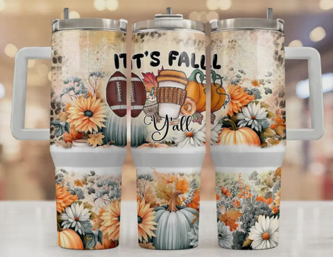 Accessories/Gifts - It’s Fall Y’all Football 40oz Tumbler With Handle