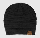 Accessories/Gifts - Emma Fuzzy Lined Mixed Soft Yarn Beanie, Black, Brown, Or White