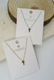 Jewelry - Classic Mini Cross Necklace, Gold Or Silver